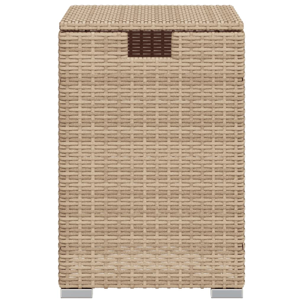 vidaXL Propane Tank Cover Table Beige 40x40x60 cm Poly Rattan