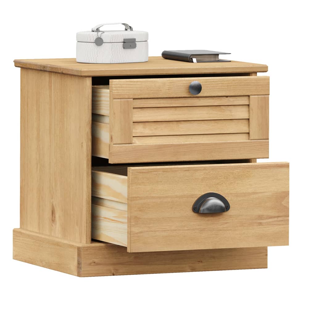 vidaXL Bedside Cabinet VIGO 42x35x42 cm Solid Wood Pine