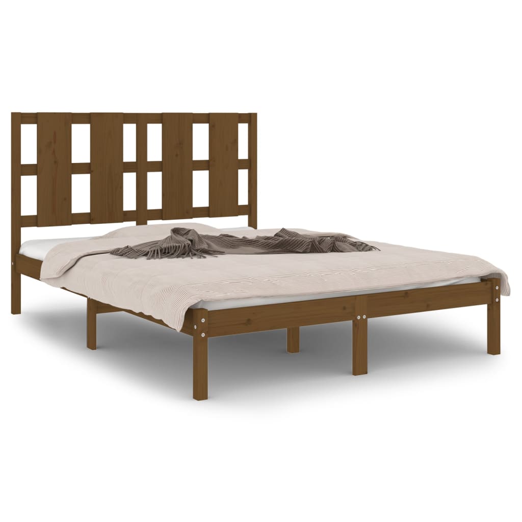 vidaXL Bed Frame without Mattress Honey Brown 120x200 cm Solid Wood Pine