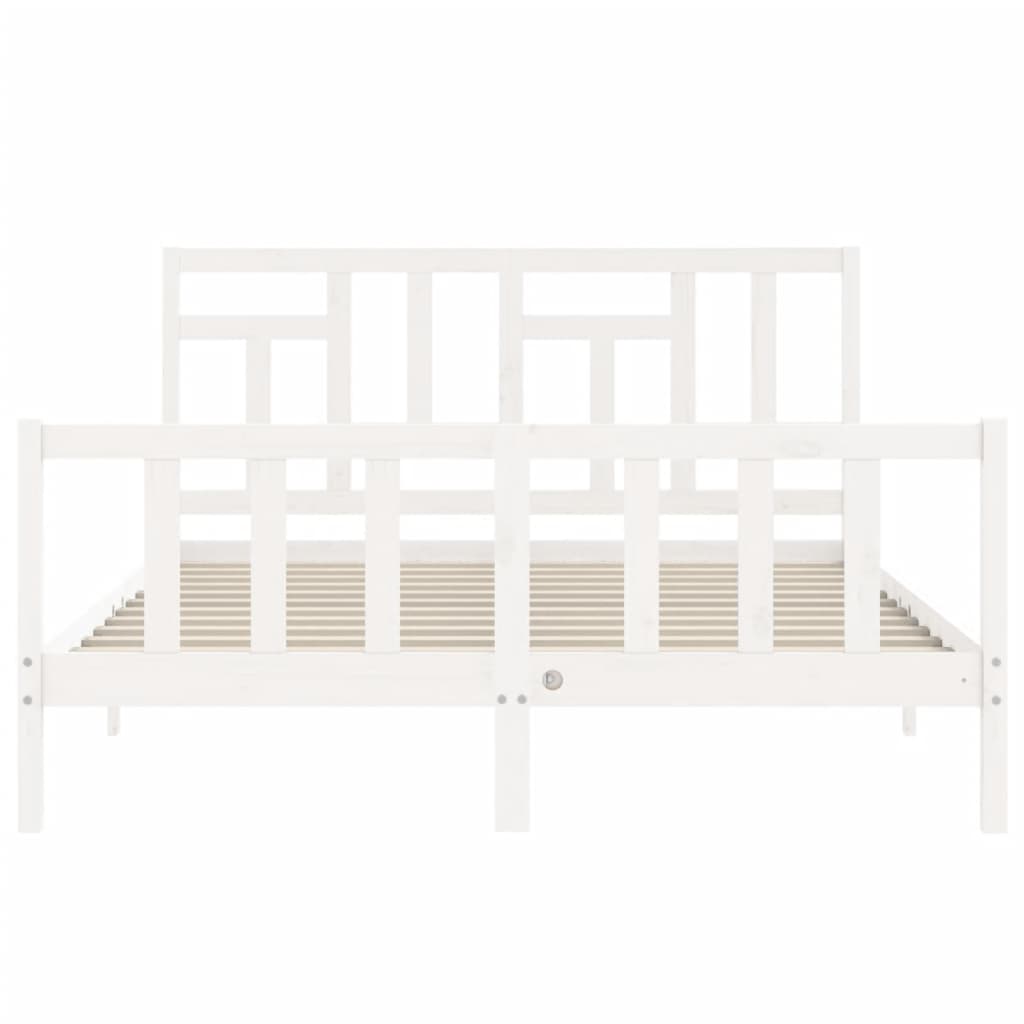 vidaXL Bed Frame without Mattress White 160x200 cm Solid Wood Pine