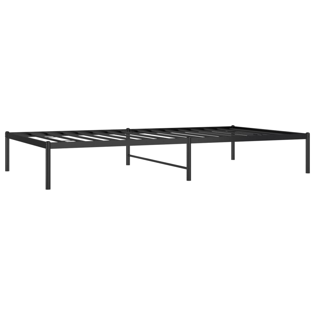 vidaXL Metal Bed Frame without Mattress Black 107x203 cm