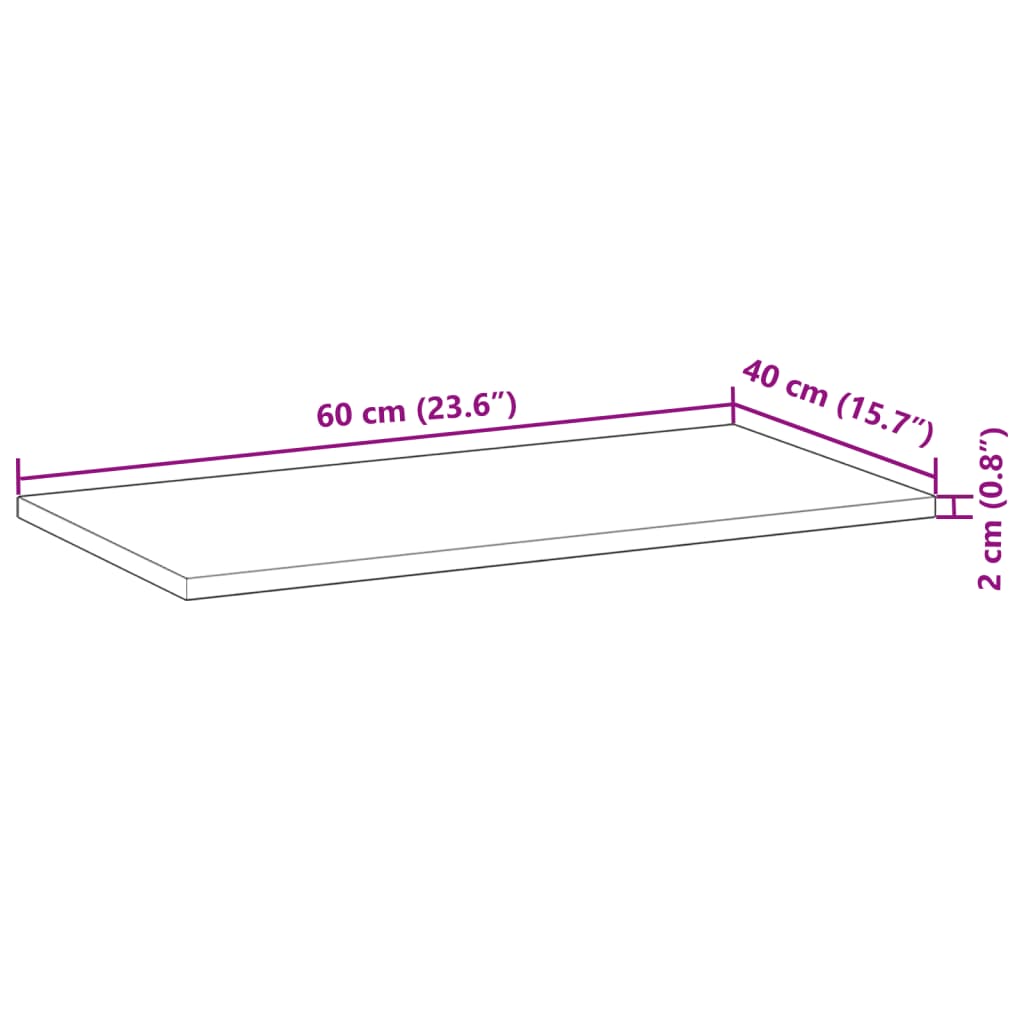 vidaXL Floating Shelves 4 pcs 60x40x2 cm Oil Finished Solid Wood Acacia