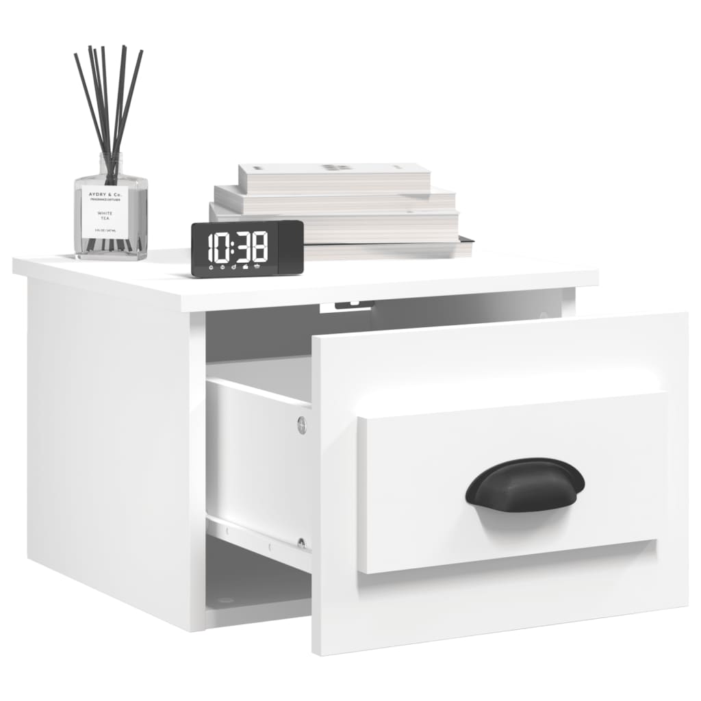 vidaXL Wall-mounted Bedside Cabinets 2 pcs White 41.5x36x28cm