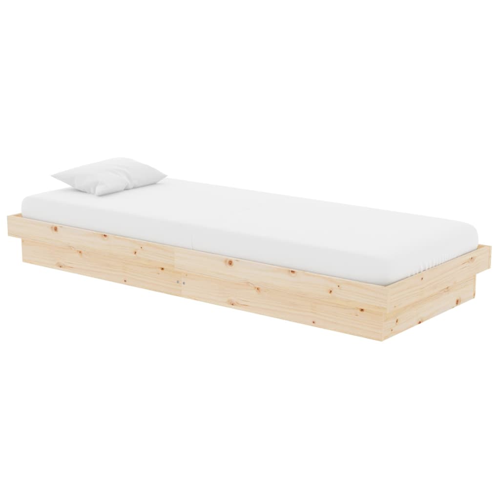 vidaXL Bed Frame without Mattress Solid Wood Small Single