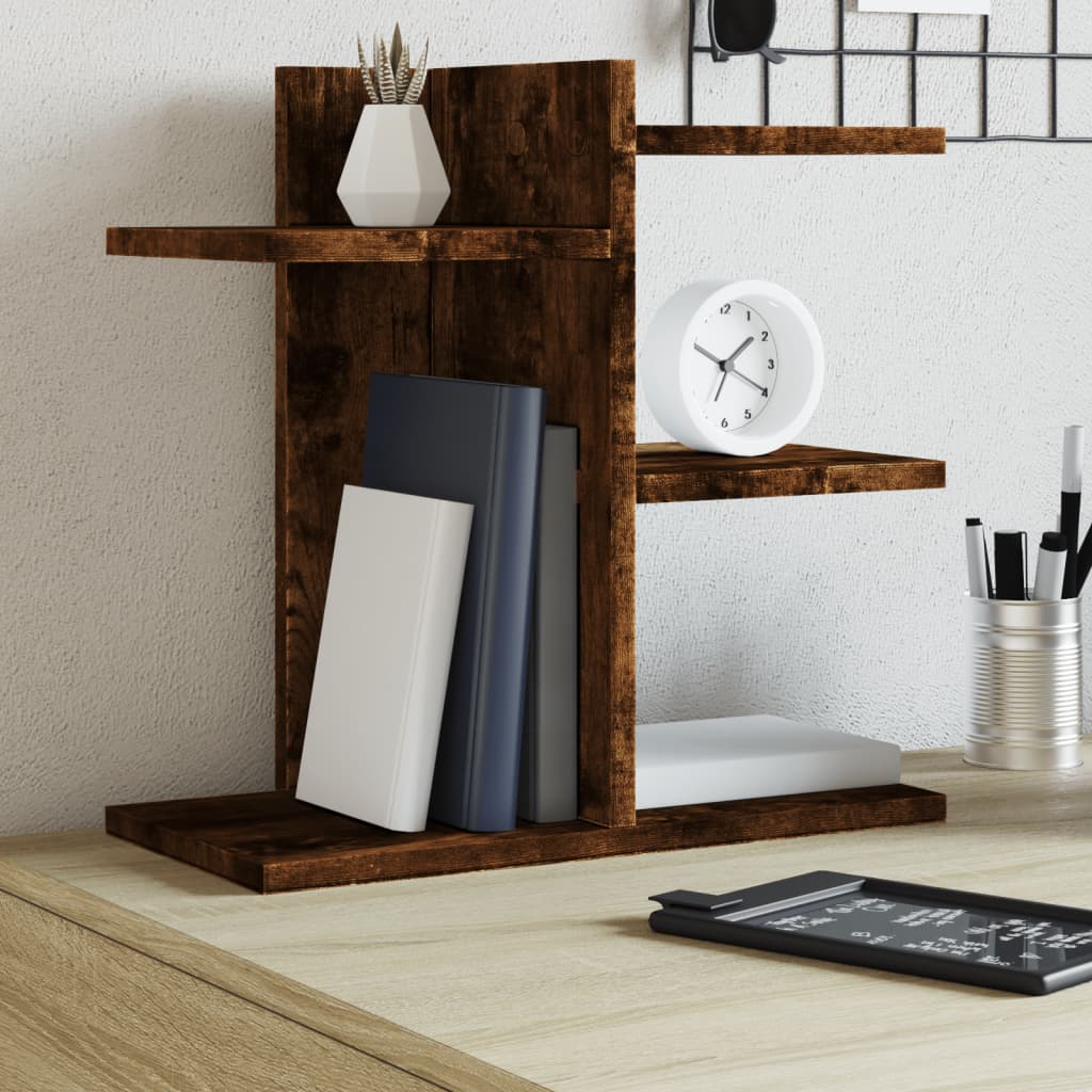 vidaXL Desk Organiser Smoked Oak 42x21.5x42 cm Engineered wood