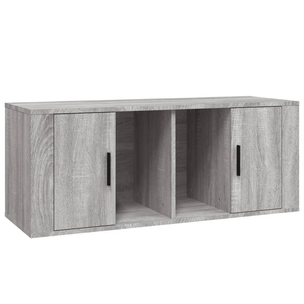 vidaXL TV Cabinet Grey Sonoma 100x35x40 cm Engineered Wood