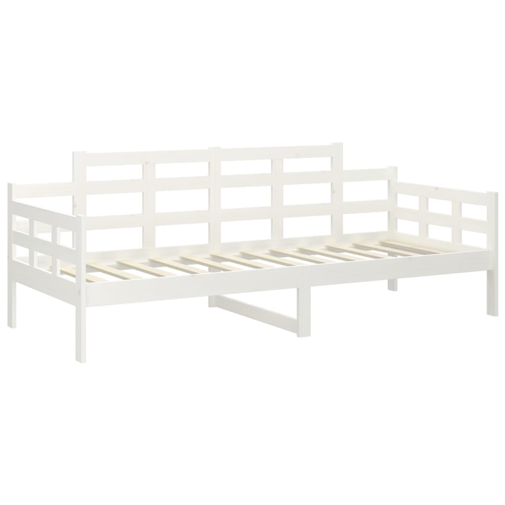 vidaXL Day Bed without Mattress White Solid Wood Pine 90x190 cm Single