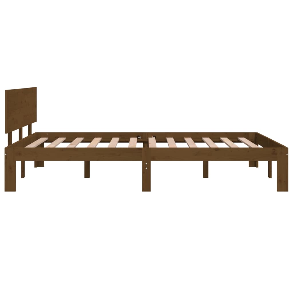 vidaXL Bed Frame without Mattress Honey Brown 120x190 cm Small Double