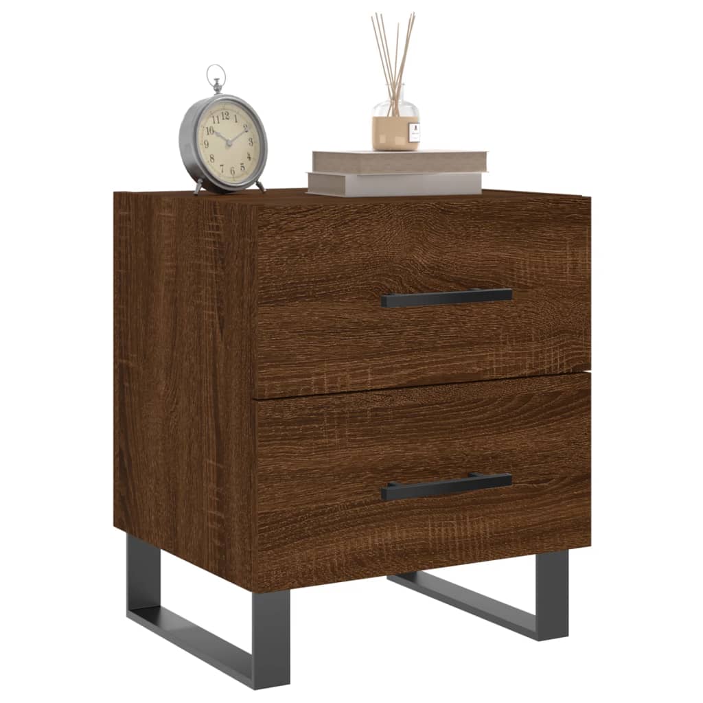 vidaXL Bedside Cabinets 2 pcs Brown Oak 40x35x47.5 cm Engineered Wood