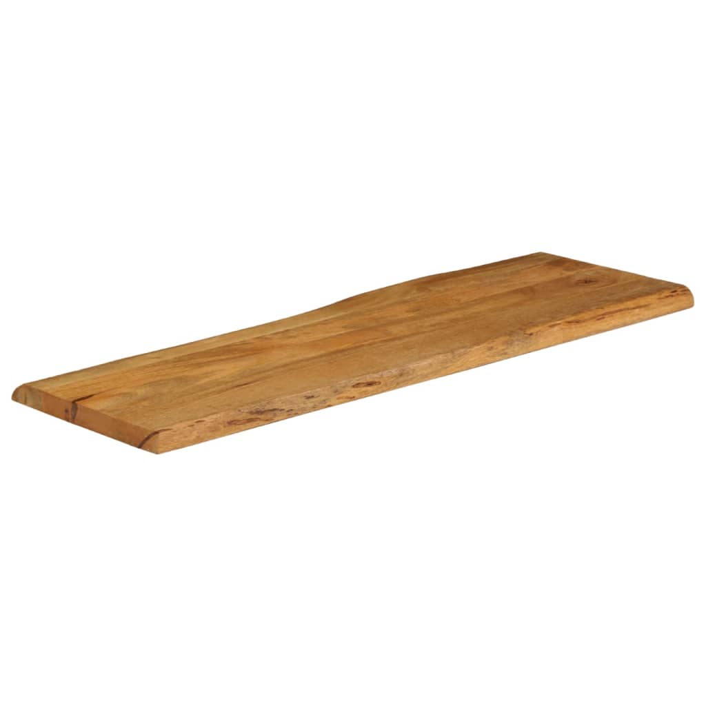 vidaXL Table Top 140x40x2.5 cm Live Edge Solid Wood Mango