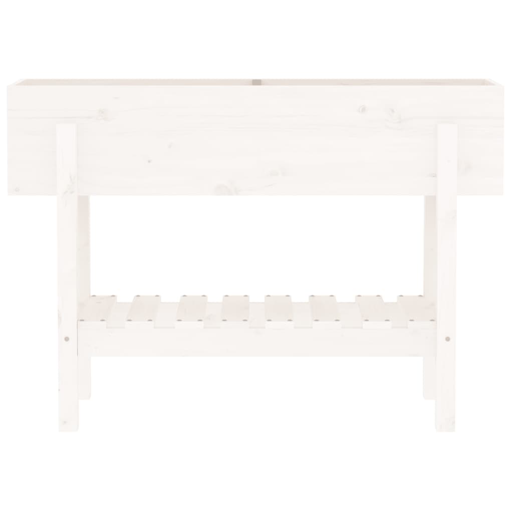 vidaXL Garden Raised Bed White 101x30x69 cm Solid Wood Pine