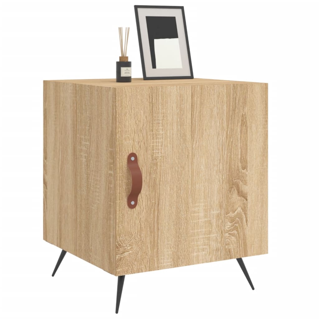 vidaXL Bedside Cabinets 2 pcs Sonoma Oak 40x40x50 cm Engineered Wood