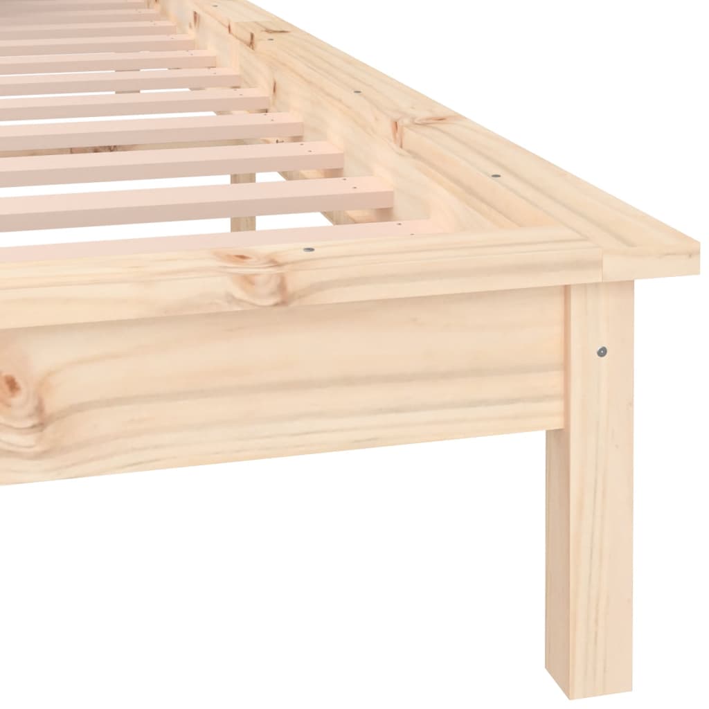 vidaXL LED Bed Frame without Mattress 120x200 cm Solid Wood