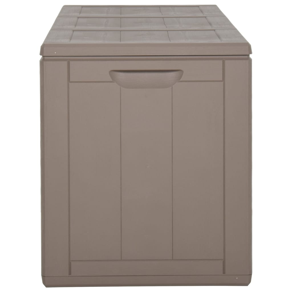 vidaXL Garden Storage Box 270L Brown PP Rattan