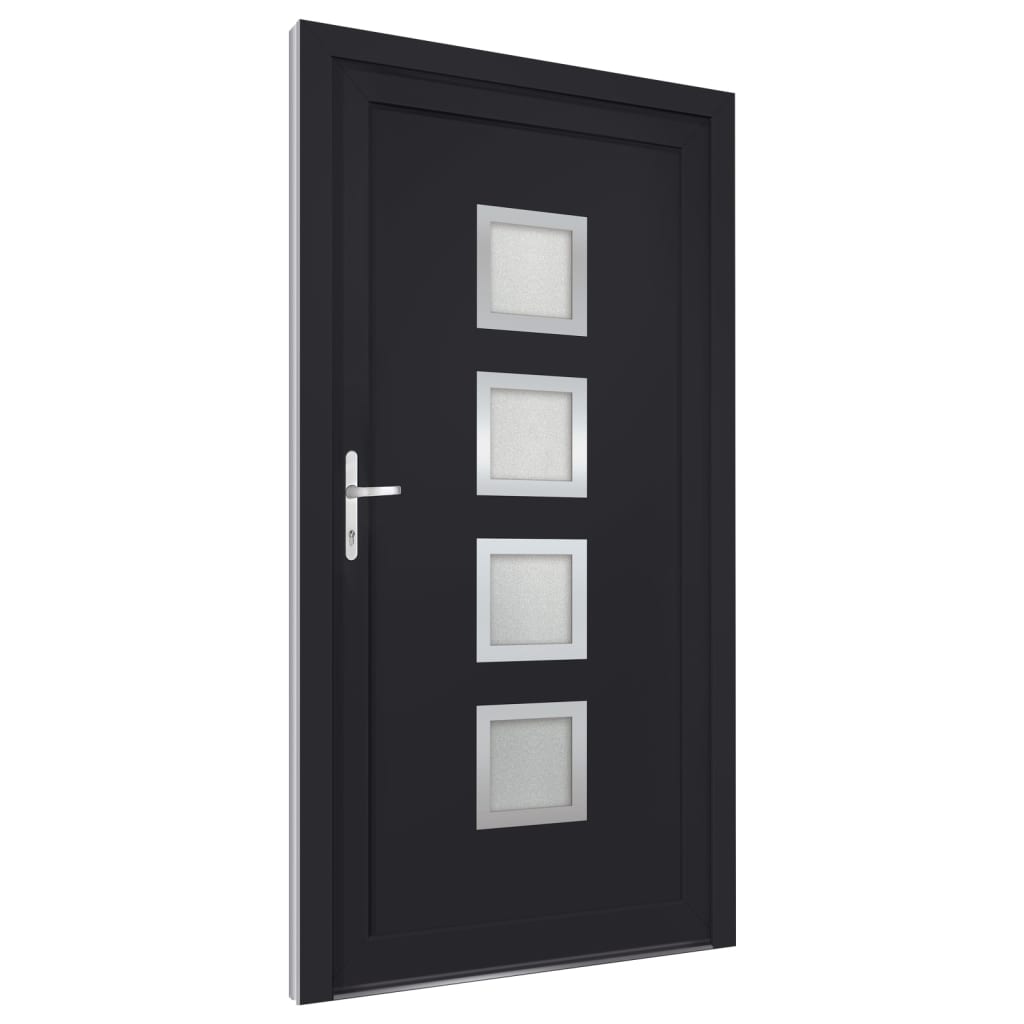 vidaXL Front Door Anthracite 108x200 cm PVC