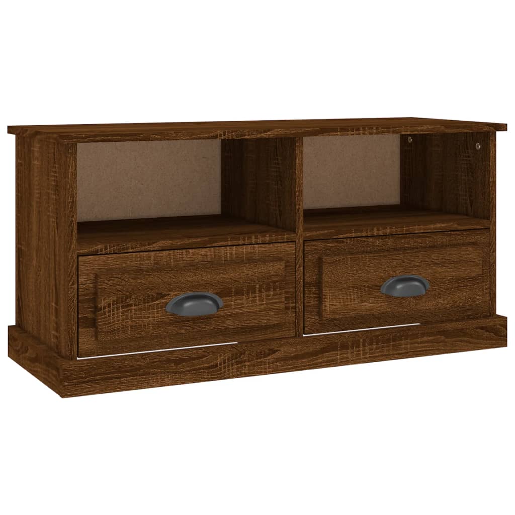 vidaXL TV Cabinet Brown Oak 93x35.5x45 cm Engineered Wood