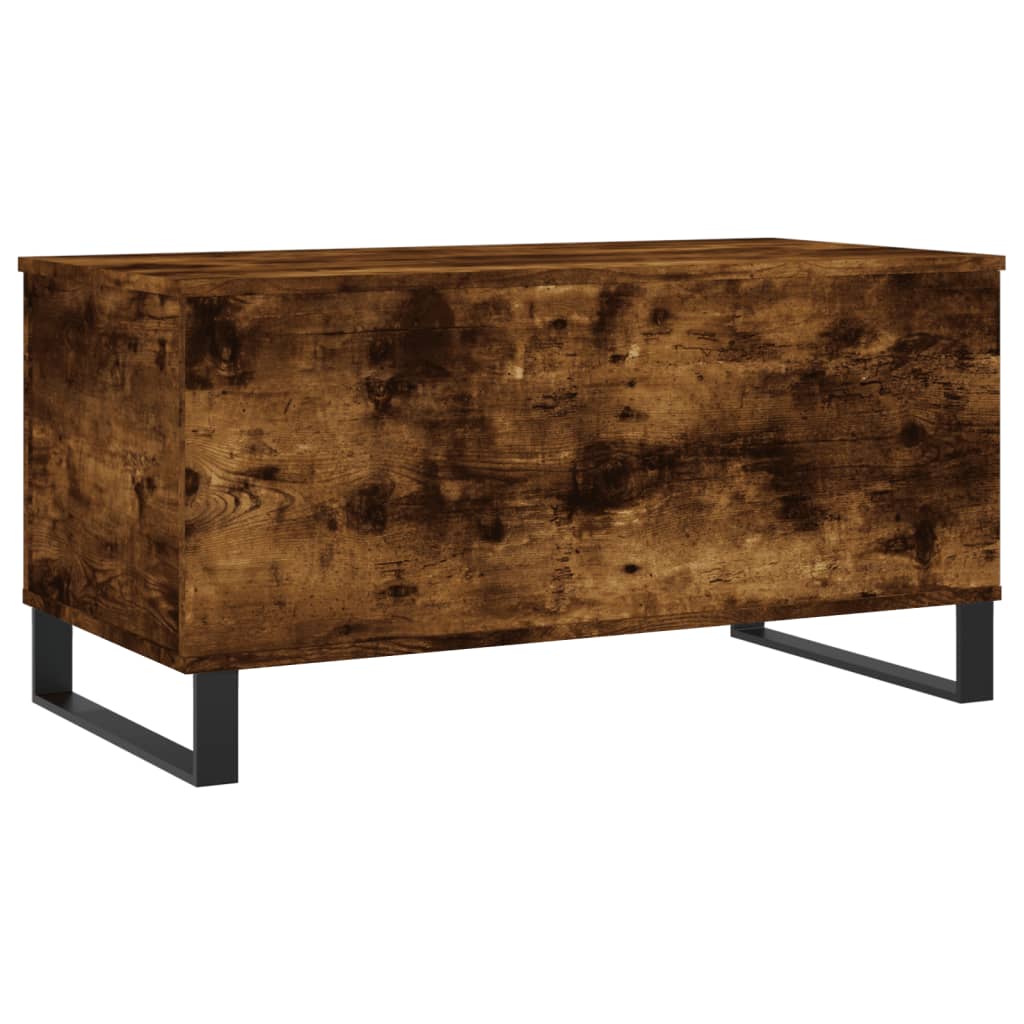 vidaXL Coffee Table Smoked Oak 90x44.5x45 cm Engineered Wood