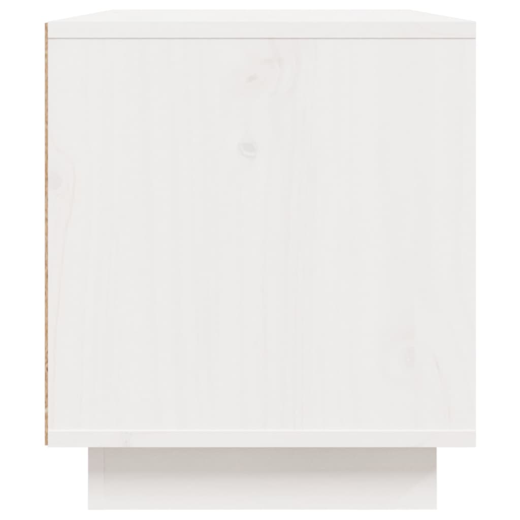 vidaXL TV Cabinet White 80x35x40.5 cm Solid Wood Pine