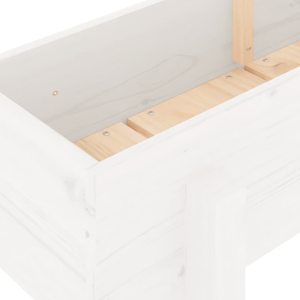 vidaXL Garden Raised Bed White 160x30x38 cm Solid Wood Pine