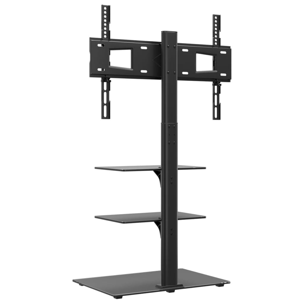 vidaXL Corner TV Stand 3-Tiers for 32-65 Inch Black