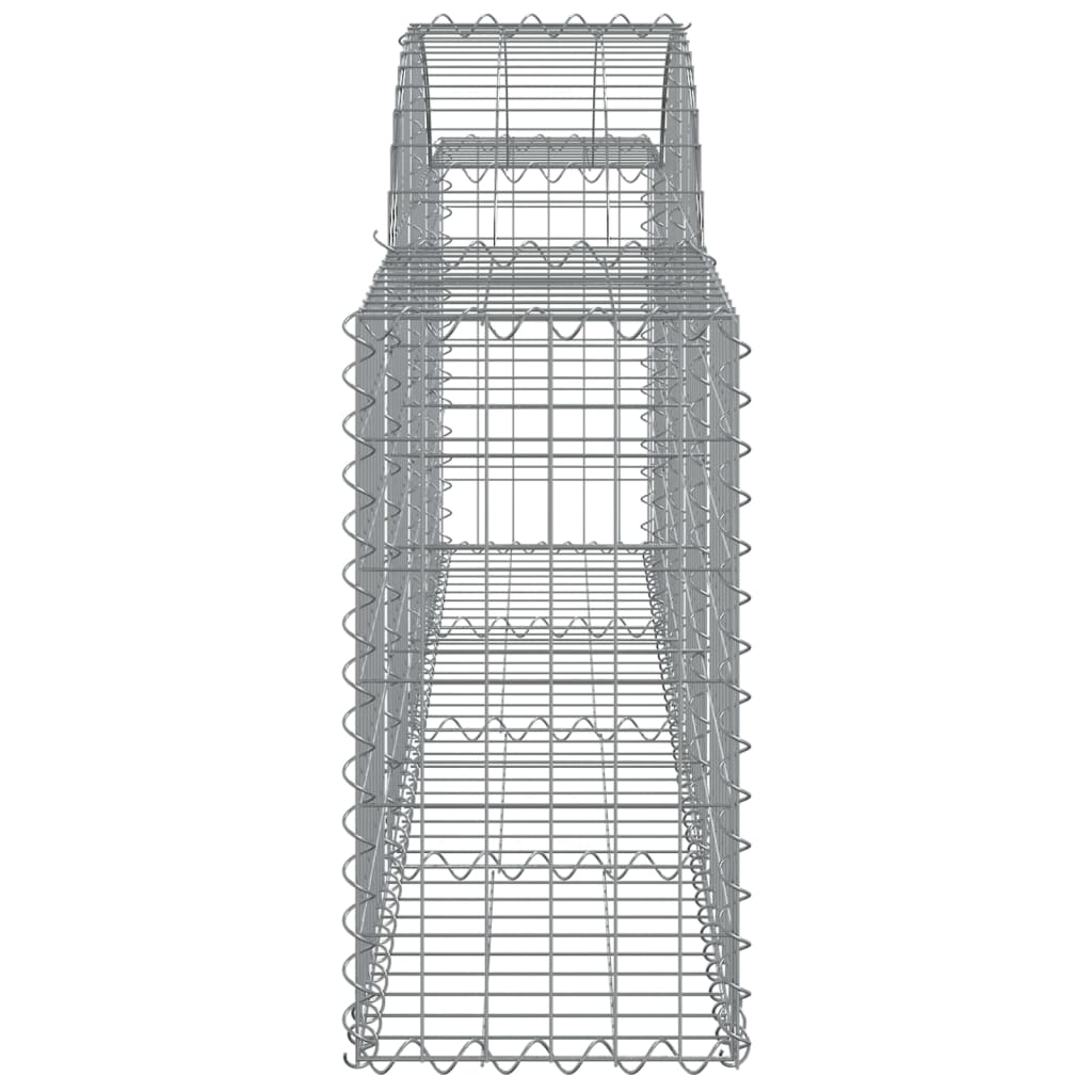 vidaXL Arched Gabion Baskets 3 pcs 200x30x60/80 cm Galvanised Iron