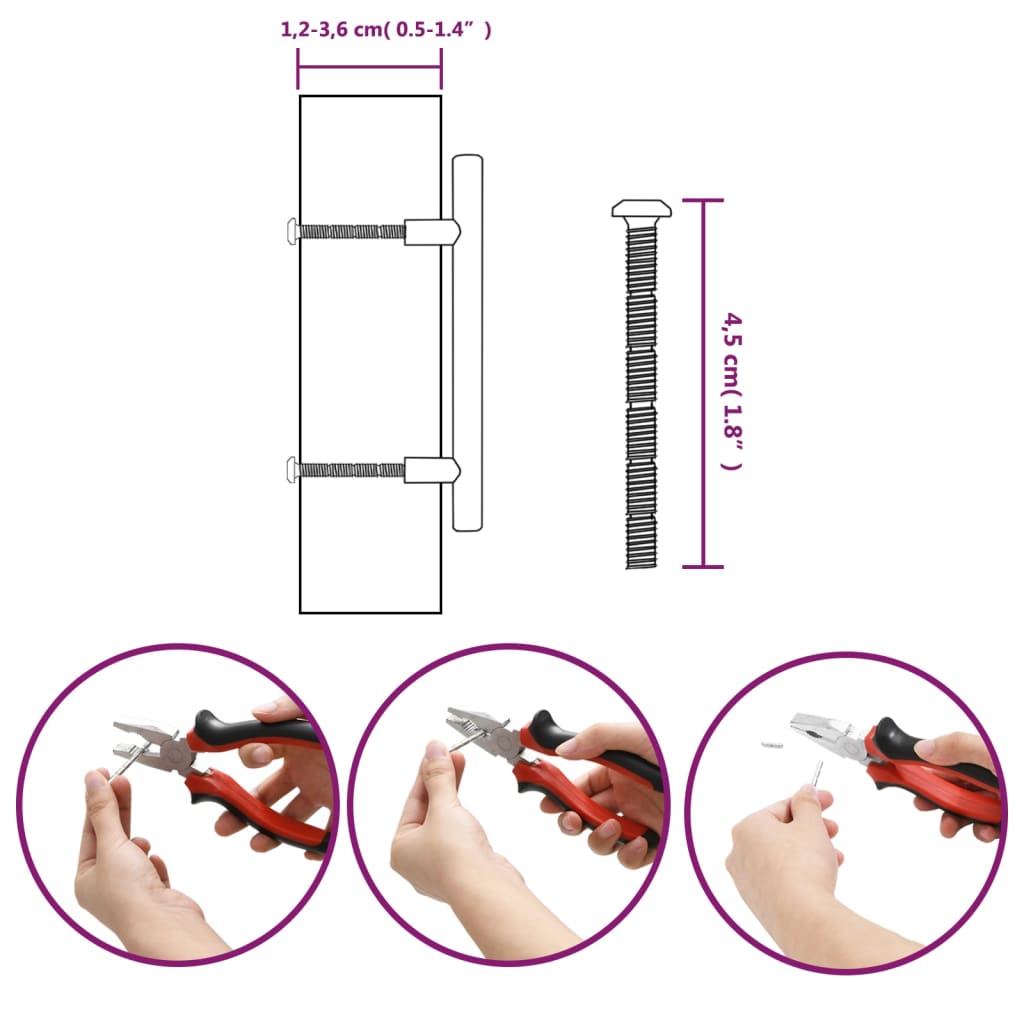 vidaXL Cabinet Handles 10 pcs Silver 96 mm Stainless Steel