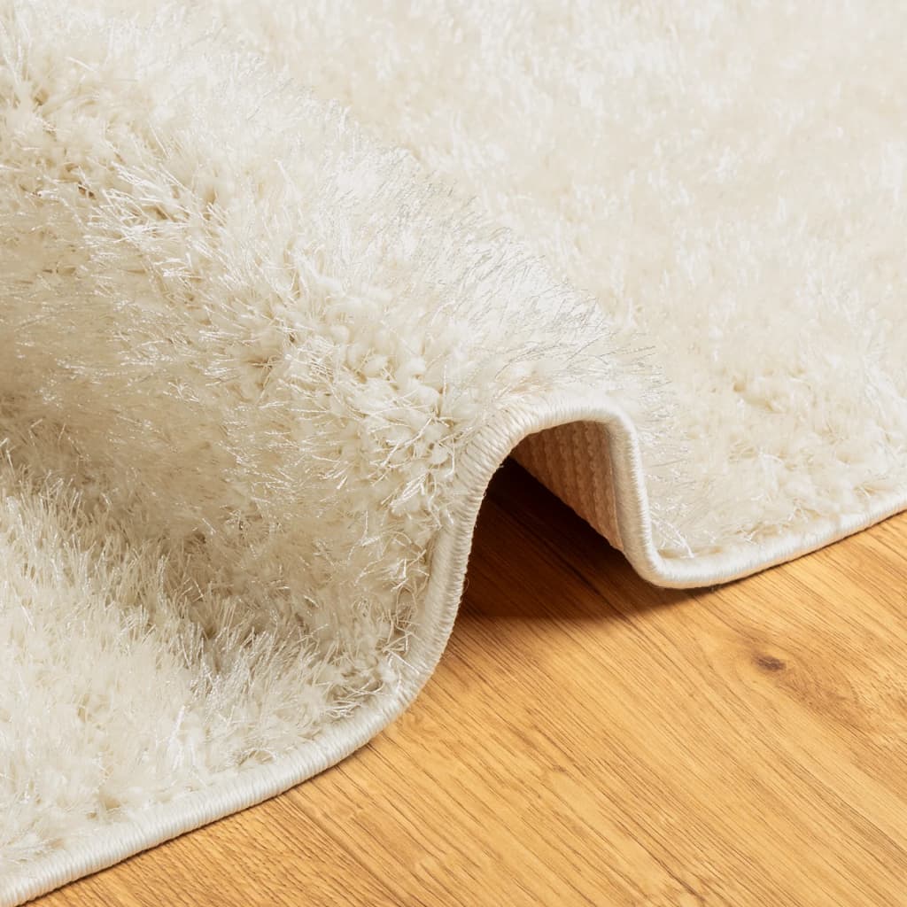 vidaXL Rug ISTAN High Pile Shiny Look Cream 100x200 cm