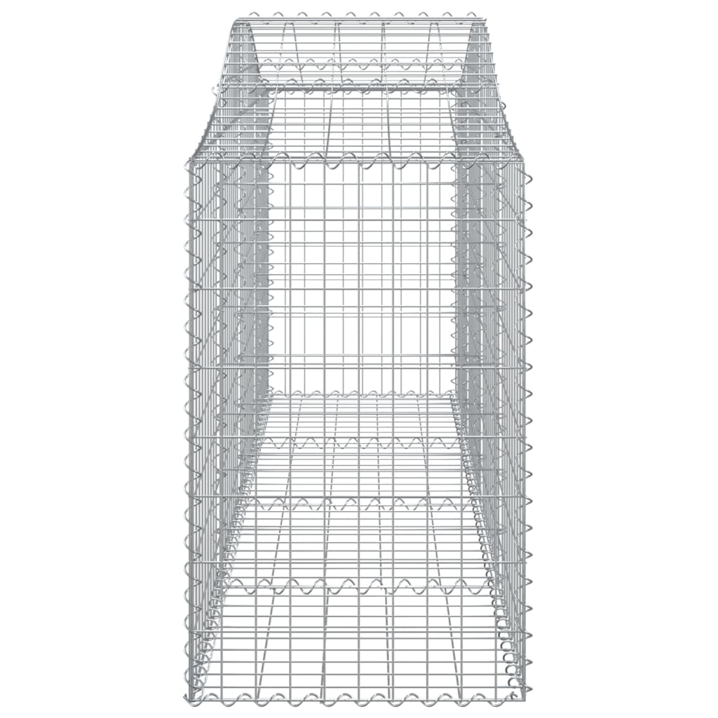 vidaXL Arched Gabion Baskets 5 pcs 200x50x80/100 cm Galvanised Iron