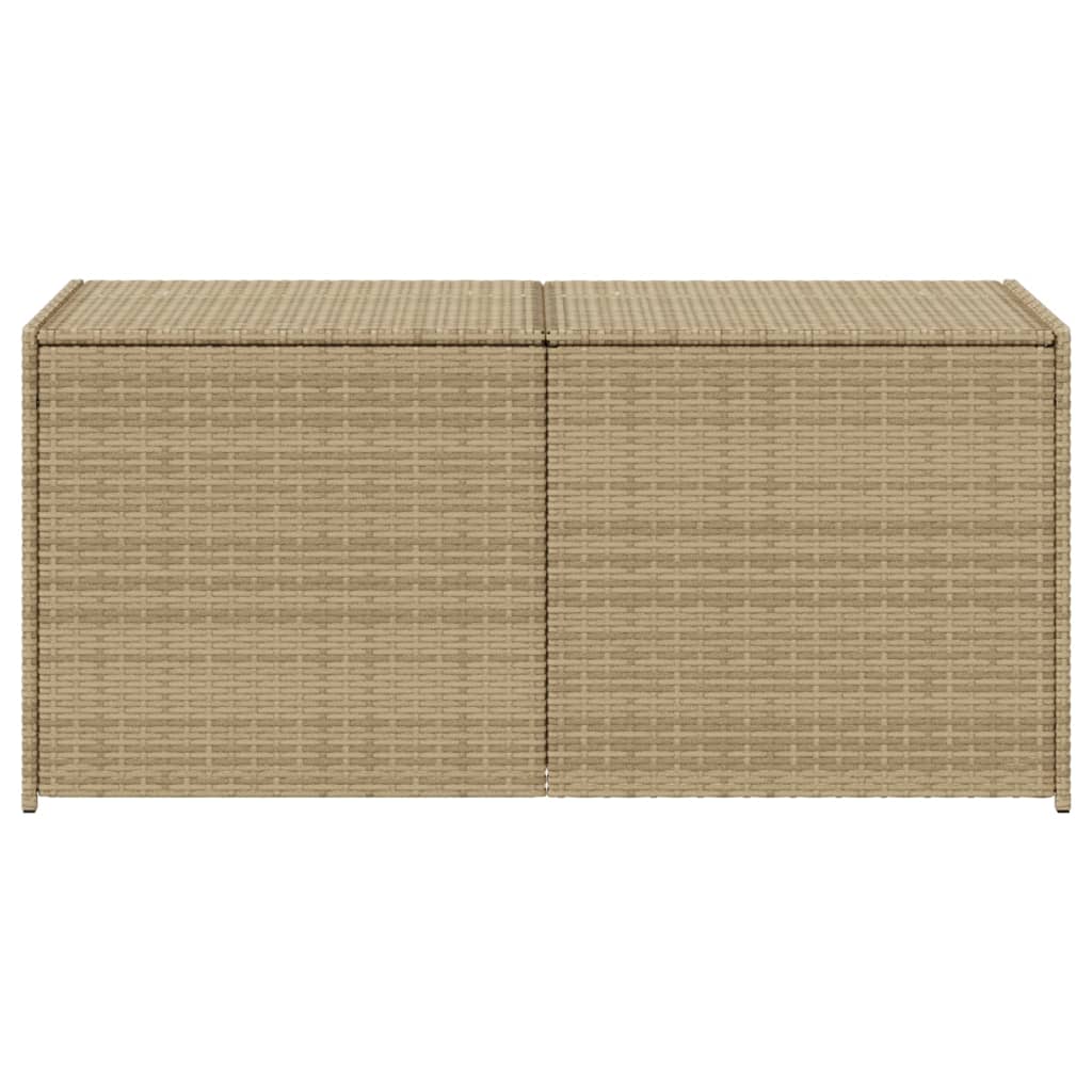 vidaXL Garden Storage Box Mix Beige 283L Poly Rattan