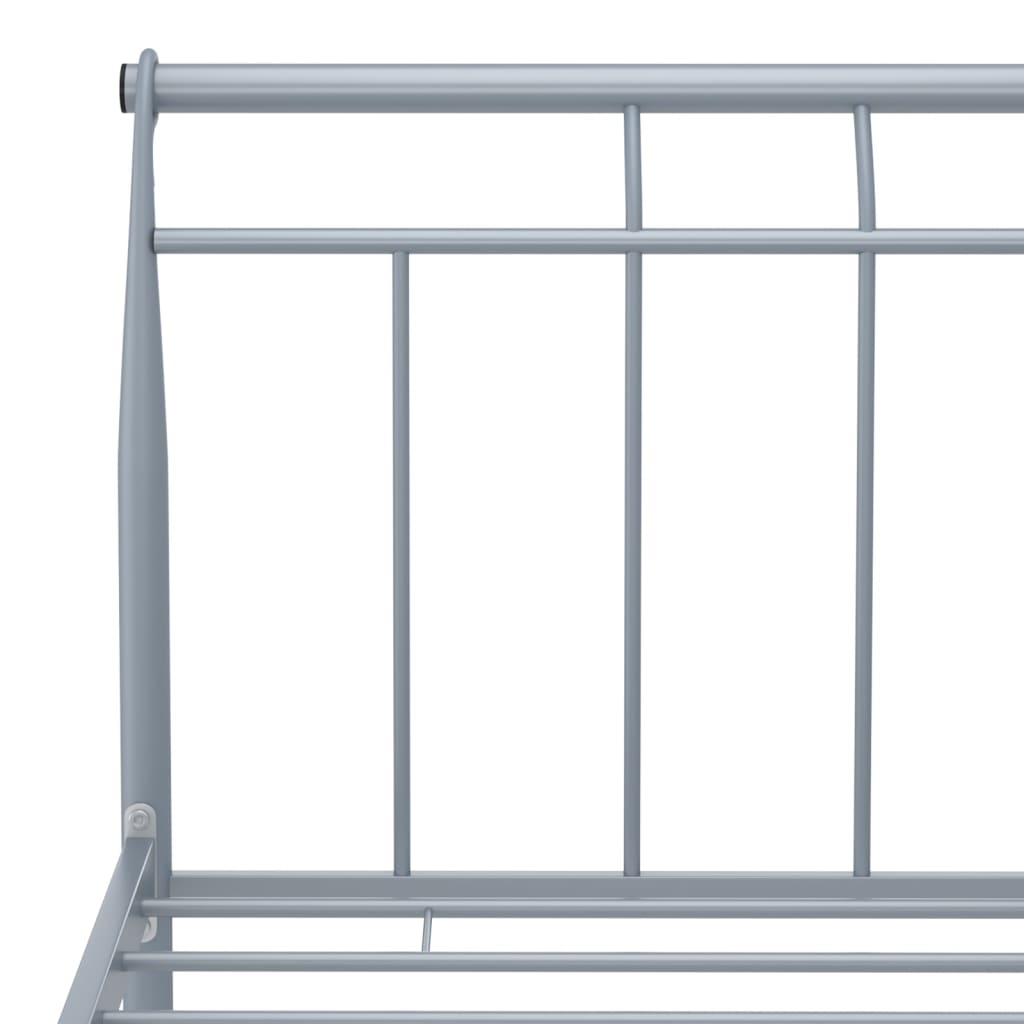 vidaXL Bed Frame without Mattress Grey Metal 200x200 cm