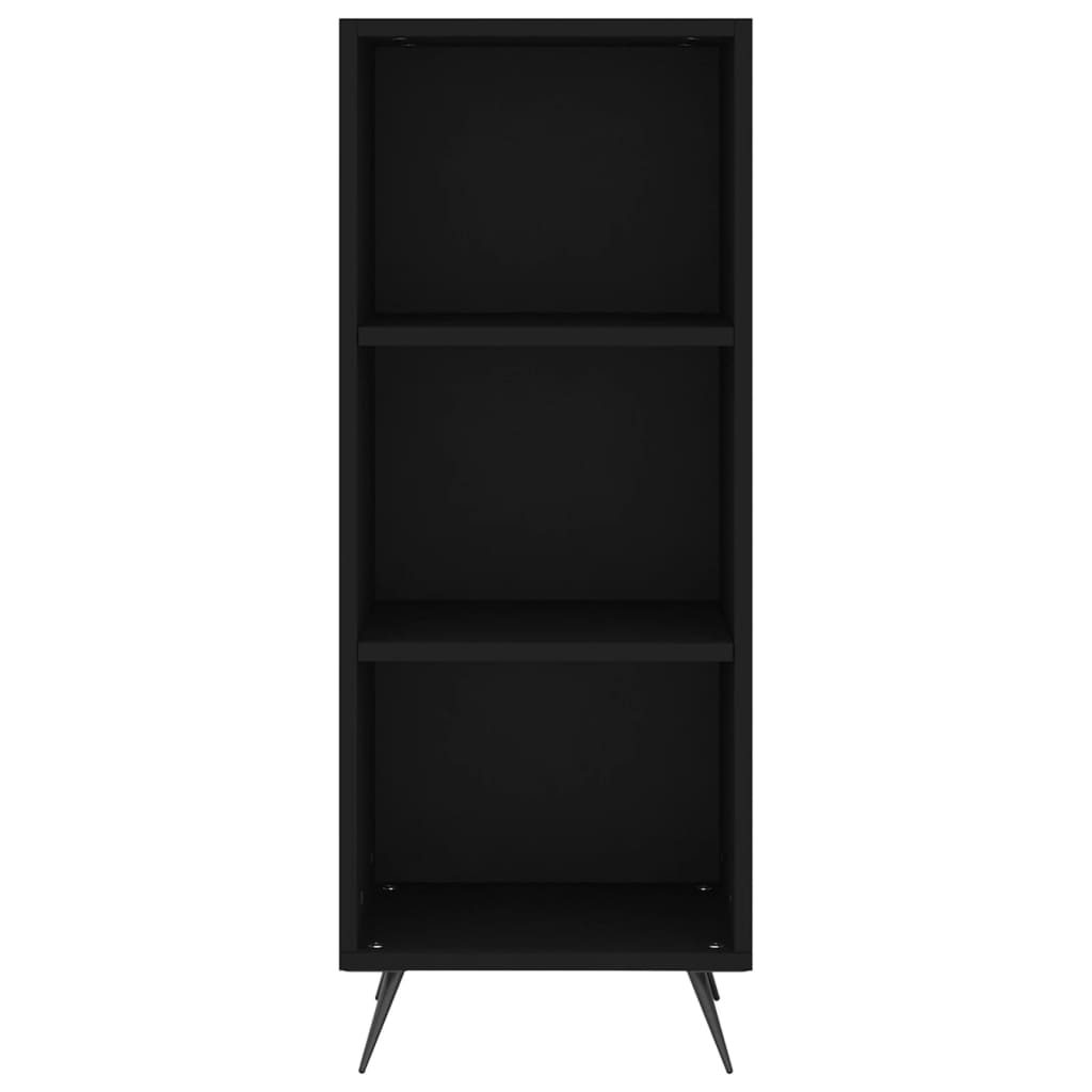 vidaxL Shelf Cabinet Black 34.5x32.5x90 cm Engineered Wood