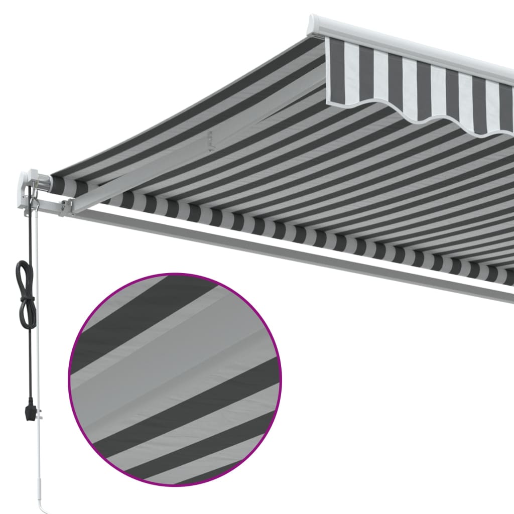 vidaXL Automatic Retractable Awning Anthracite&White 350x250 cm