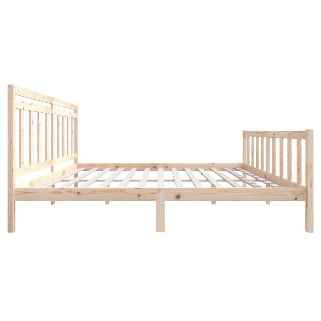 vidaXL Bed Frame without Mattress Solid Wood 200x200 cm (810102+814114)