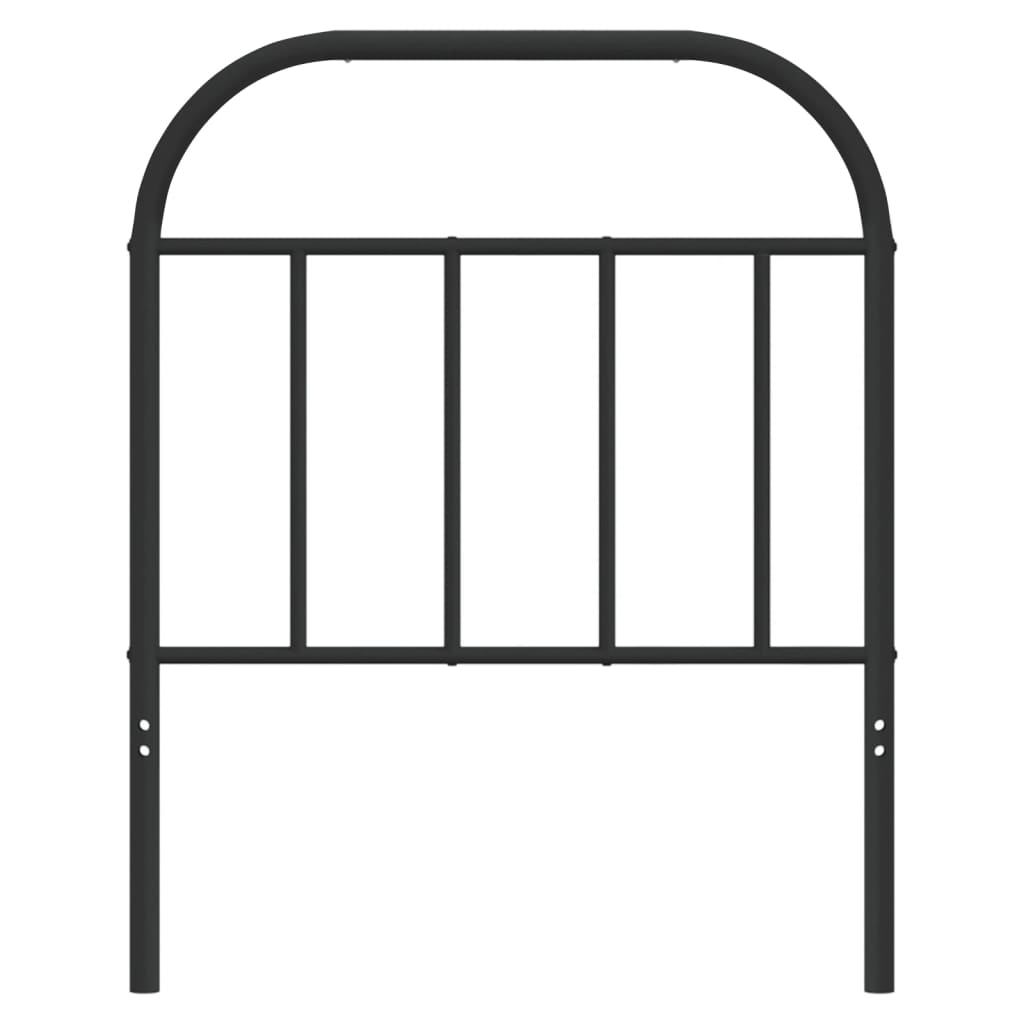 vidaXL Metal Headboard Black 75 cm