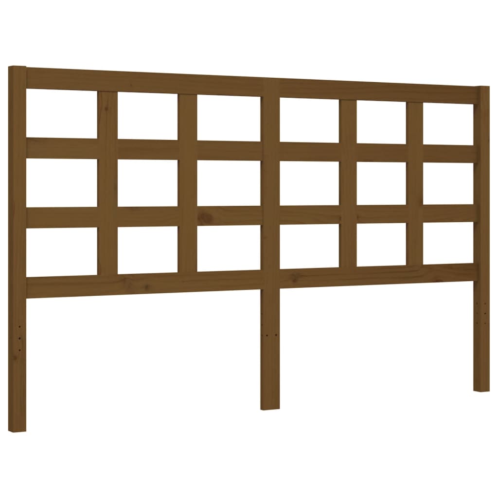 vidaXL Bed Frame without Mattress Honey Brown King Size Solid Wood Pine