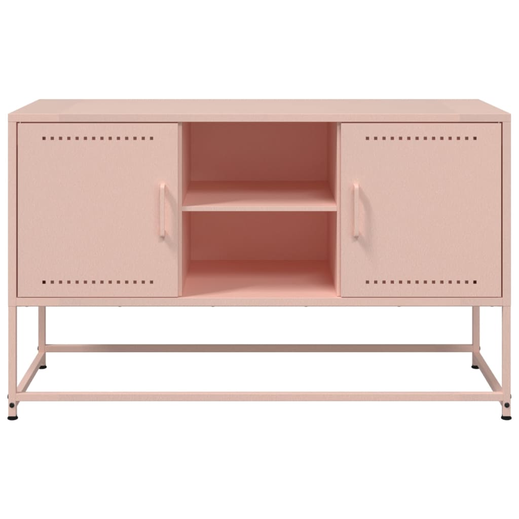 vidaXL TV Cabinet Pink 100.5x39x60.5 cm Steel