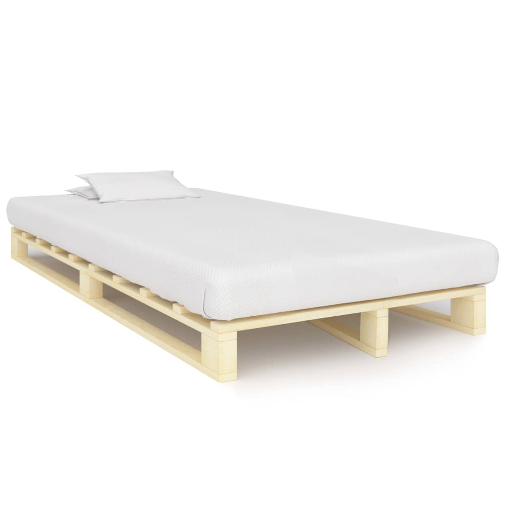 vidaXL Pallet Bed Frame without Mattress Solid Pine Wood 120x200 cm