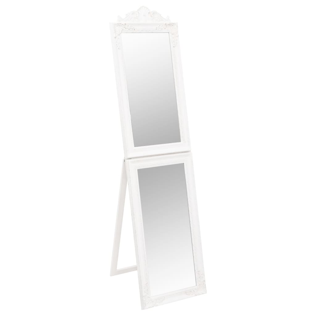 vidaXL Free-Standing Mirror White 50x200 cm