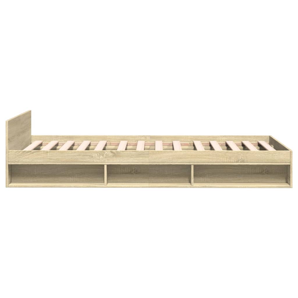 vidaXL Bed Frame with Drawer without Mattress Sonoma Oak 75x190 cm Small Single