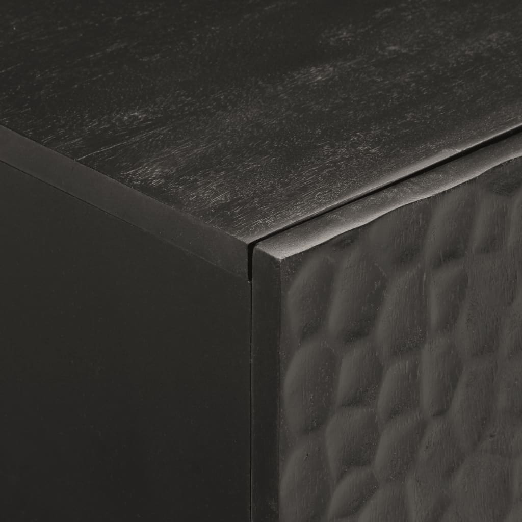 vidaXL TV Cabinet Black 105x33x46 cm Solid Wood Mango