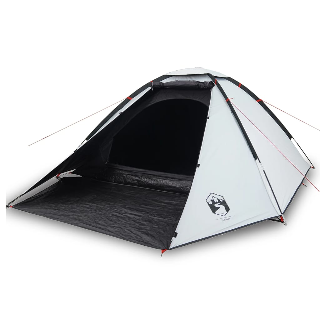 vidaXL Camping Tent Dome 4-Person White Blackout Fabric Waterproof