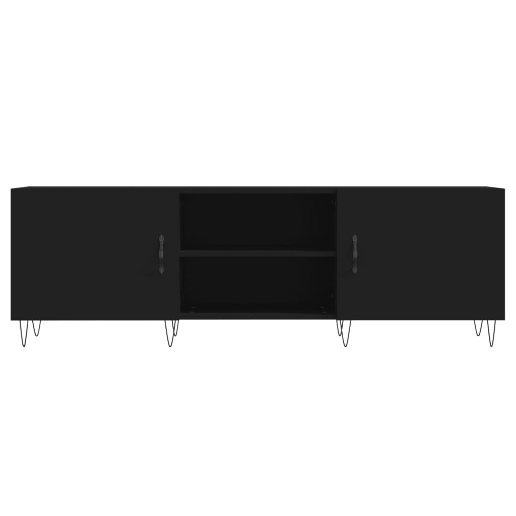 vidaXL TV Cabinet Black 150x30x50 cm Engineered Wood