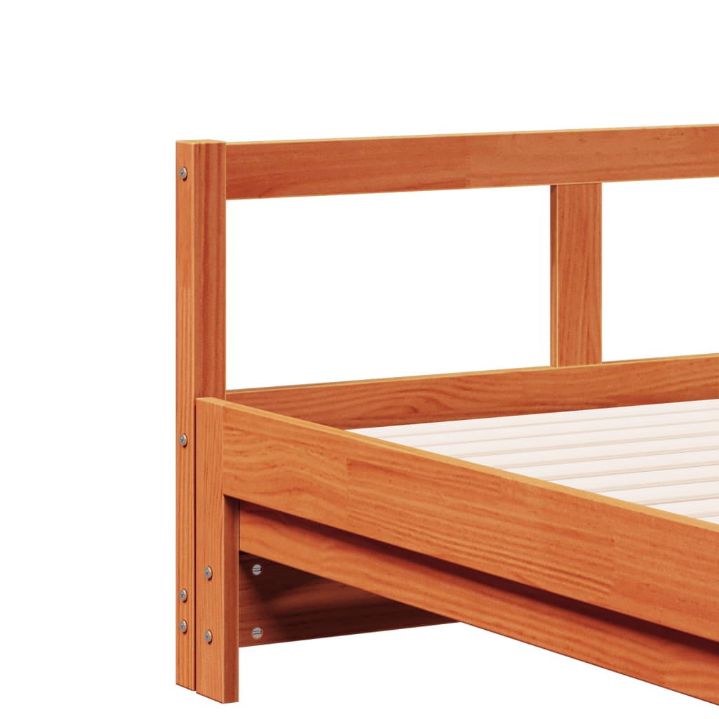 vidaXL Daybed without Mattress Wax Brown 80x200 cm Solid Wood Pine