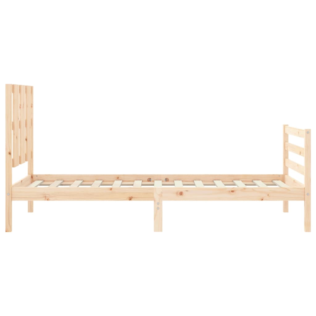 vidaXL Bed Frame without Mattress Small Single Solid Wood