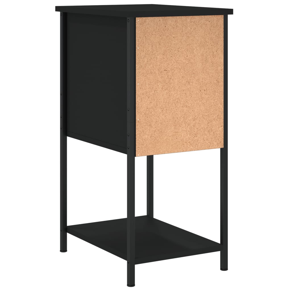 vidaXL Bedside Cabinets 2 pcs Black 32x42x70 cm Engineered Wood