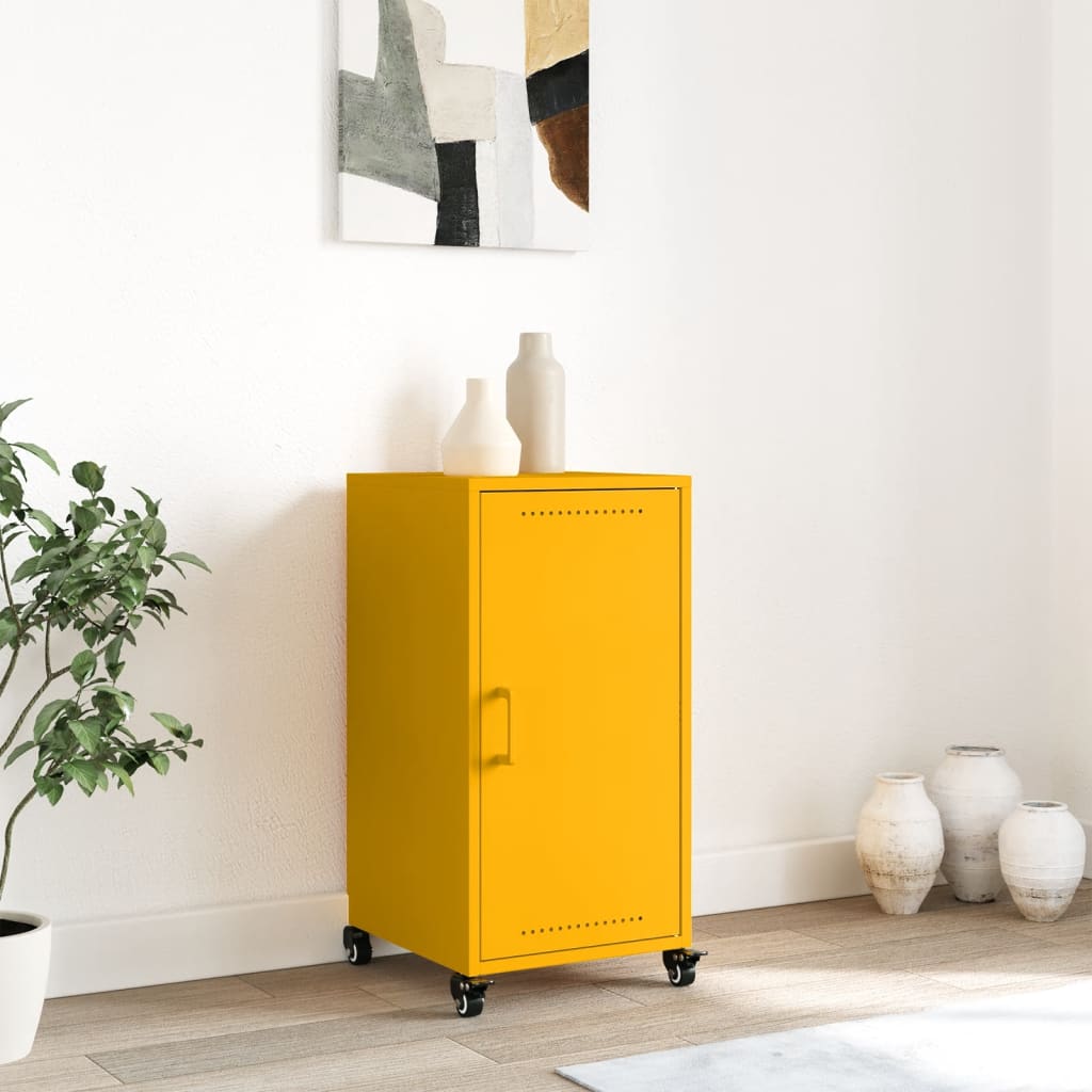 vidaXL Sideboard Mustard Yellow 36x39x72 cm Steel