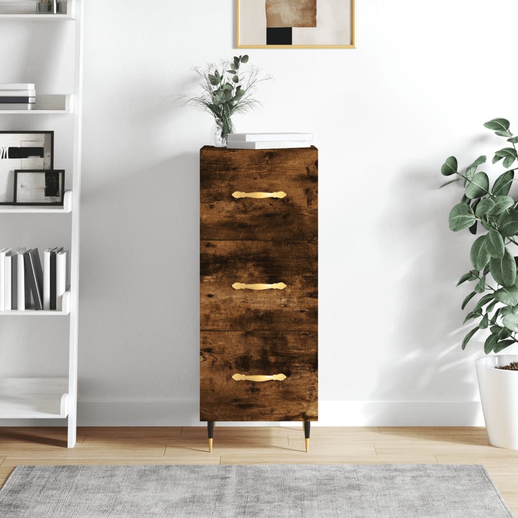 vidaXL Sideboard Smoked Oak 34.5x34x90 cm Engineered Wood