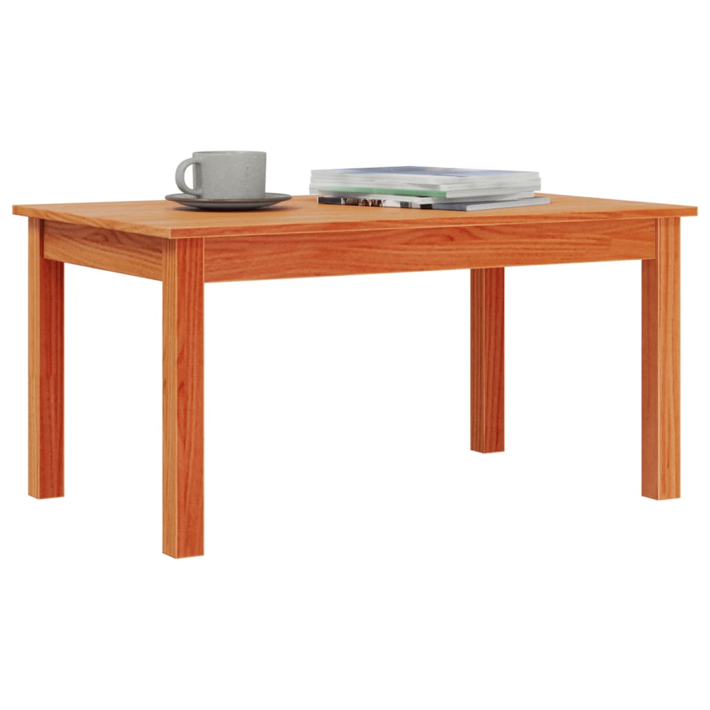 vidaXL Coffee Table Wax Brown 80x50x40 cm Solid Wood Pine