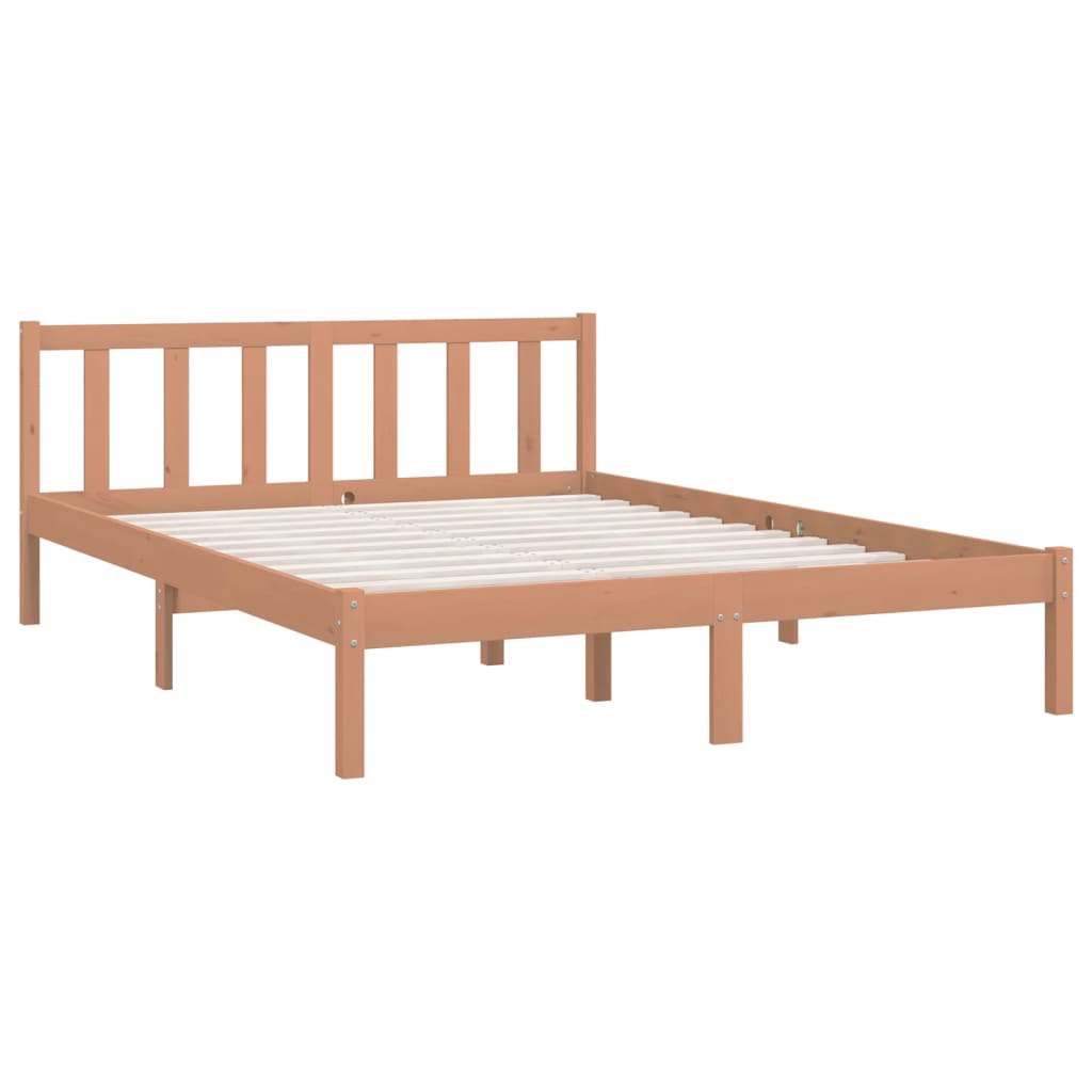 vidaXL Bed Frame without Mattress Honey Brown Solid Wood 120x200 cm