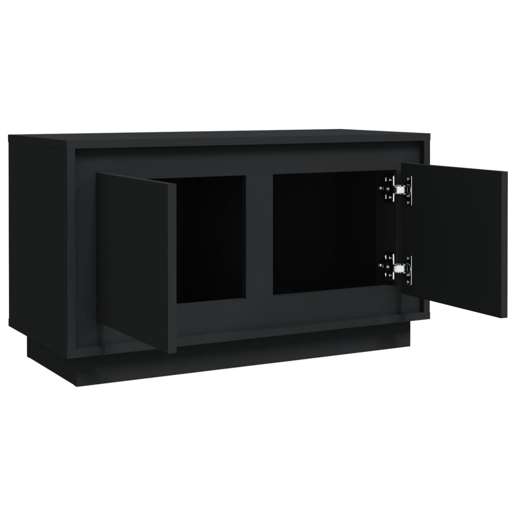 vidaXL TV Cabinet Black 80x35x45 cm Engineered Wood